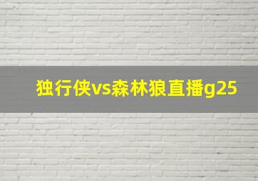 独行侠vs森林狼直播g25