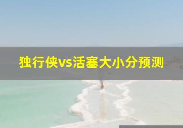 独行侠vs活塞大小分预测