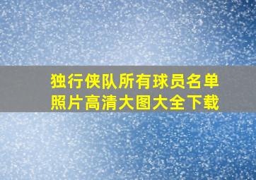 独行侠队所有球员名单照片高清大图大全下载