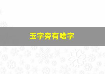 玉字旁有啥字