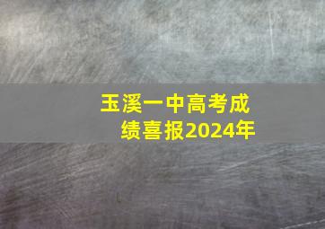 玉溪一中高考成绩喜报2024年