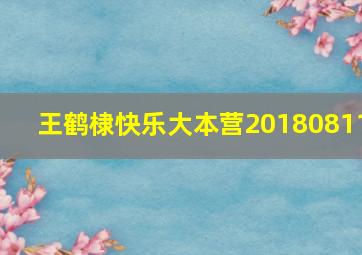 王鹤棣快乐大本营20180811