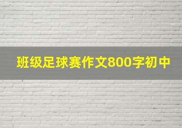 班级足球赛作文800字初中