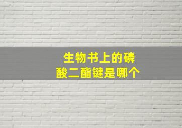 生物书上的磷酸二酯键是哪个