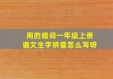 用的组词一年级上册语文生字拼音怎么写呀