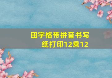 田字格带拼音书写纸打印12乘12