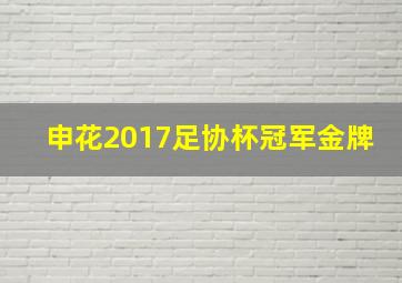 申花2017足协杯冠军金牌