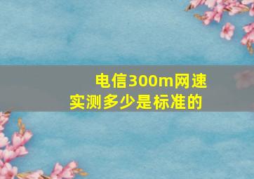 电信300m网速实测多少是标准的