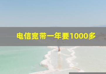 电信宽带一年要1000多