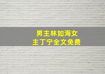 男主林如海女主丁宁全文免费