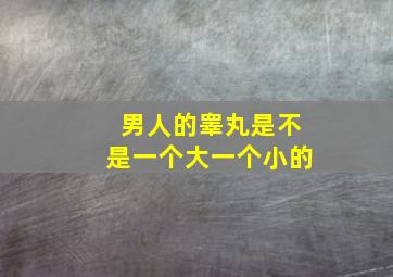 男人的睾丸是不是一个大一个小的