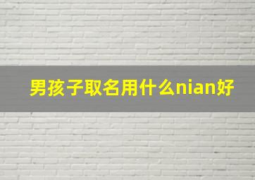 男孩子取名用什么nian好