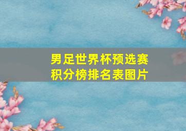 男足世界杯预选赛积分榜排名表图片