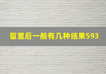 留置后一般有几种结果593