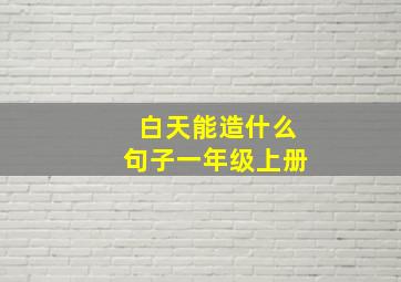 白天能造什么句子一年级上册