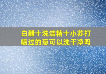 白醋十洗洁精十小苏打喷过的葱可以洗干净吗