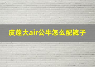 皮蓬大air公牛怎么配裤子