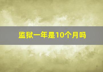 监狱一年是10个月吗