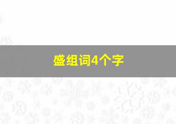 盛组词4个字