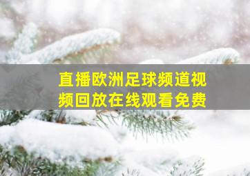 直播欧洲足球频道视频回放在线观看免费