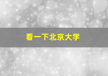 看一下北京大学