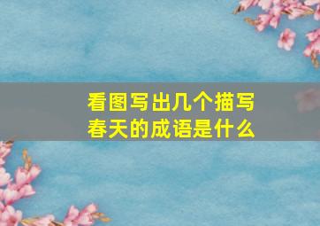 看图写出几个描写春天的成语是什么