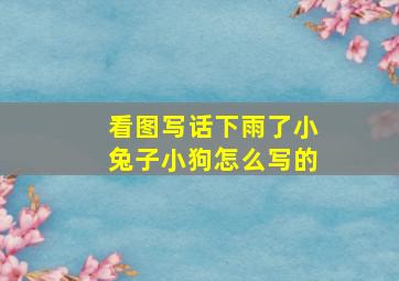 看图写话下雨了小兔子小狗怎么写的