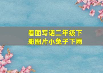 看图写话二年级下册图片小兔子下雨