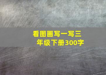 看图画写一写三年级下册300字