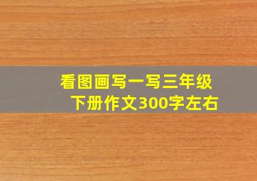 看图画写一写三年级下册作文300字左右