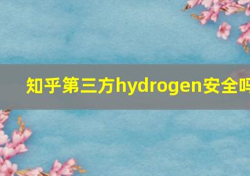 知乎第三方hydrogen安全吗