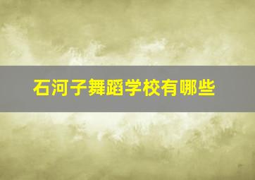 石河子舞蹈学校有哪些