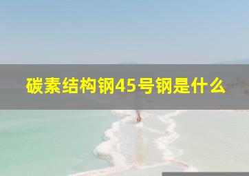 碳素结构钢45号钢是什么