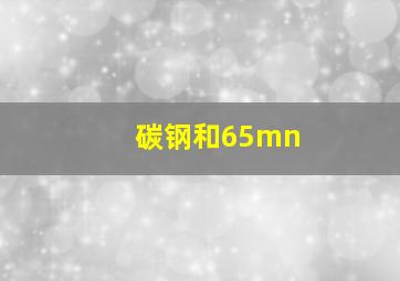 碳钢和65mn