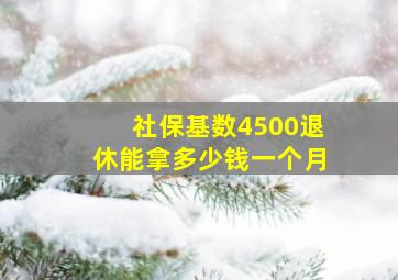 社保基数4500退休能拿多少钱一个月