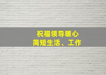 祝福领导暖心简短生活、工作