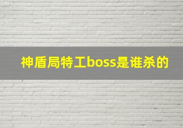 神盾局特工boss是谁杀的