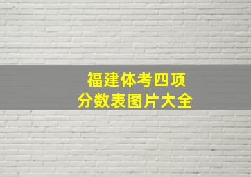 福建体考四项分数表图片大全