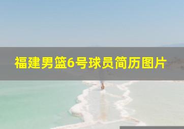 福建男篮6号球员简历图片