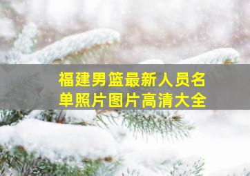 福建男篮最新人员名单照片图片高清大全