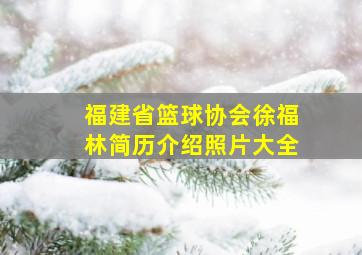 福建省篮球协会徐福林简历介绍照片大全