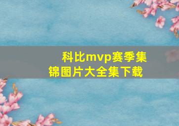 科比mvp赛季集锦图片大全集下载