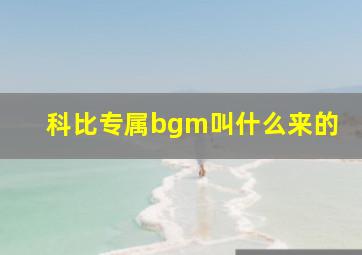 科比专属bgm叫什么来的