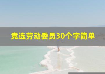 竞选劳动委员30个字简单