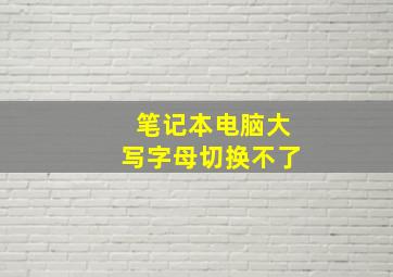 笔记本电脑大写字母切换不了