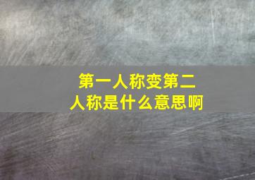 第一人称变第二人称是什么意思啊