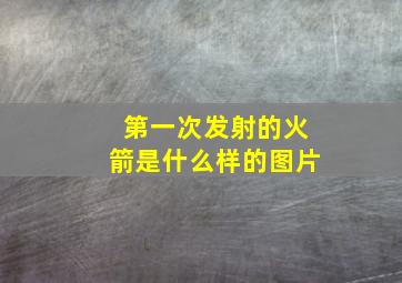 第一次发射的火箭是什么样的图片