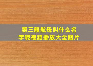 第三艘航母叫什么名字呢视频播放大全图片