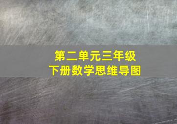 第二单元三年级下册数学思维导图