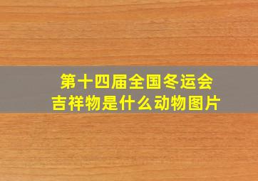 第十四届全国冬运会吉祥物是什么动物图片